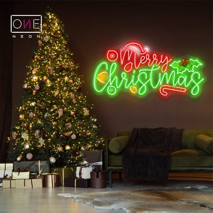 Merry Christmas Artwork Led Neon Sign