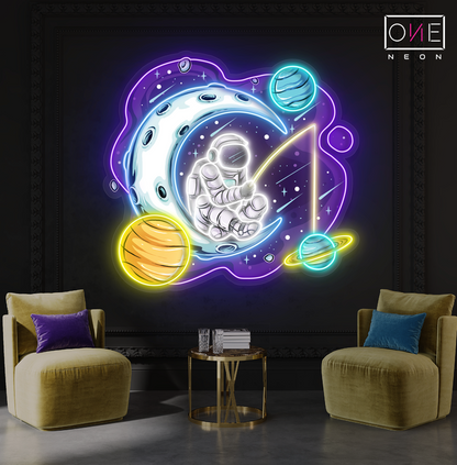 Cosmic Dreamer Artwork Led Neon Sign