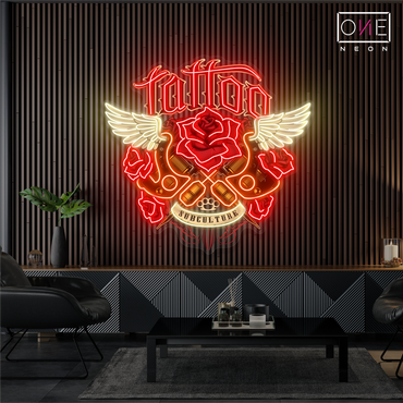 Tattoo Wings Artwork Led Neon Sign