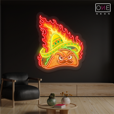 Spicy Tacos Artwork Led Neon Sign