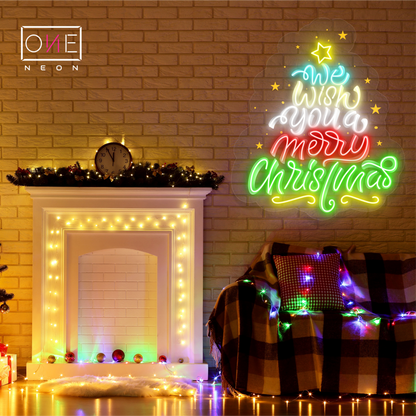 We Wish You a Merry Christmas Artwork Led Neon Sign