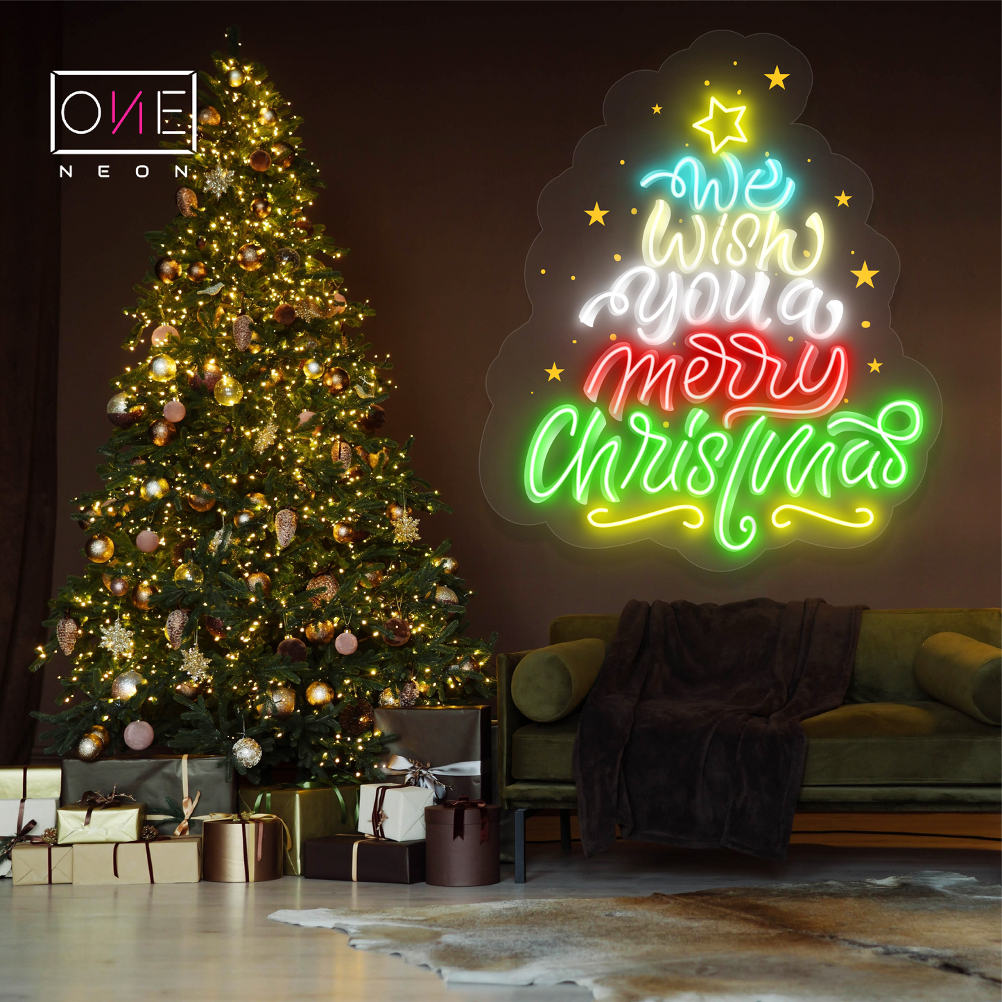 We Wish You a Merry Christmas Artwork Led Neon Sign