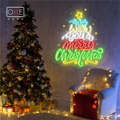 We Wish You a Merry Christmas Artwork Led Neon Sign