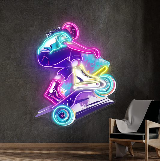 Skater Thrill Artwork Led Neon Sign