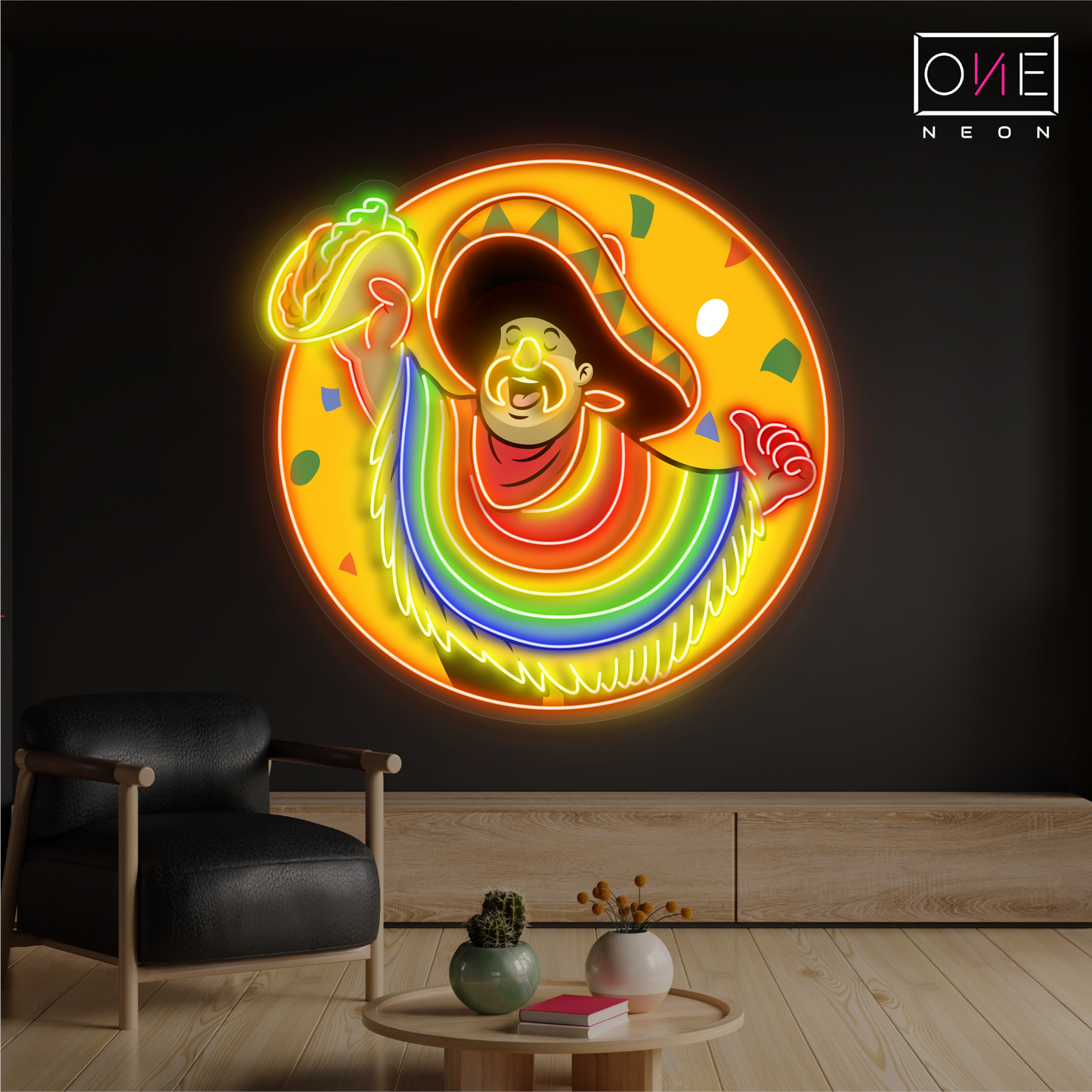 Taco Hombre Artwork Led Neon Sign