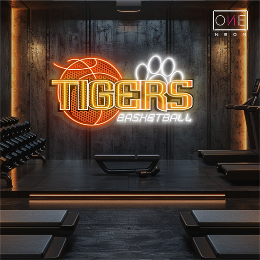 Tigers Basketball Artwork Led Neon Sign