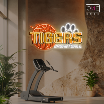 Tigers Basketball Artwork Led Neon Sign