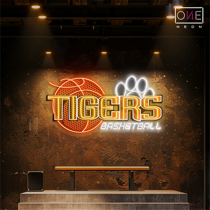 Tigers Basketball Artwork Led Neon Sign