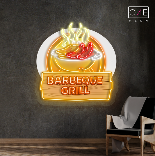 Barbeque Grill Artwork Led Neon Sign