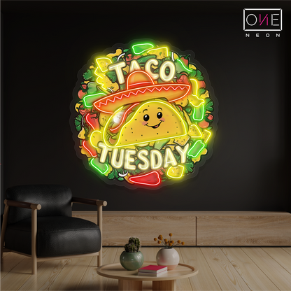 Tacos Tuesday Artwork Led Neon Sign