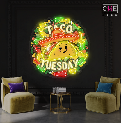 Tacos Tuesday Artwork Led Neon Sign