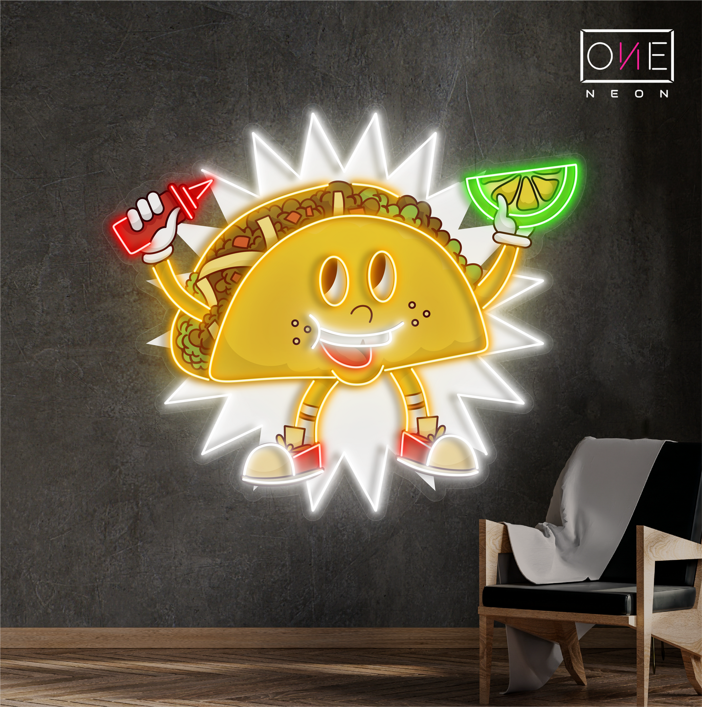 Taco Buddy Artwork Led Neon Sign