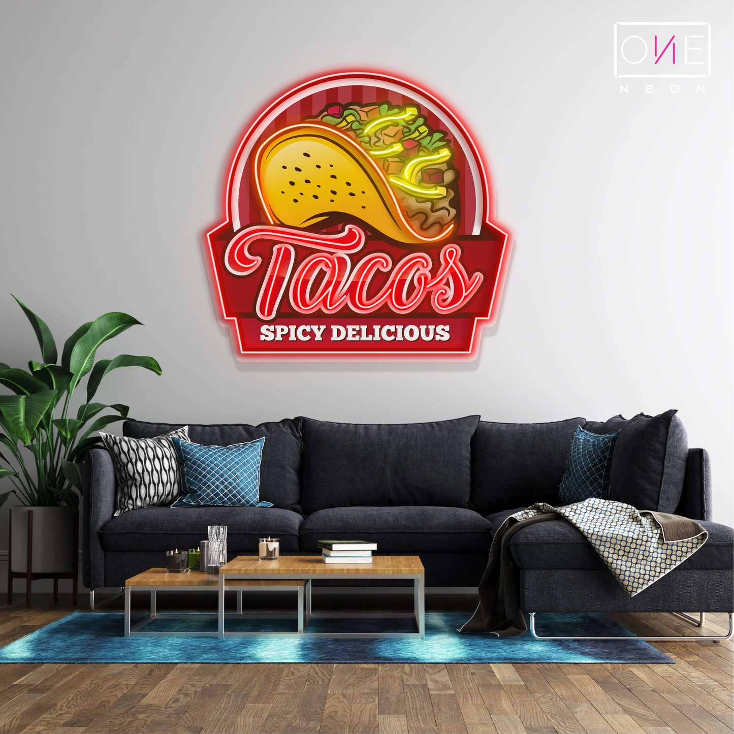 Tacos Spicy Delicious Artwork Led Neon Sign