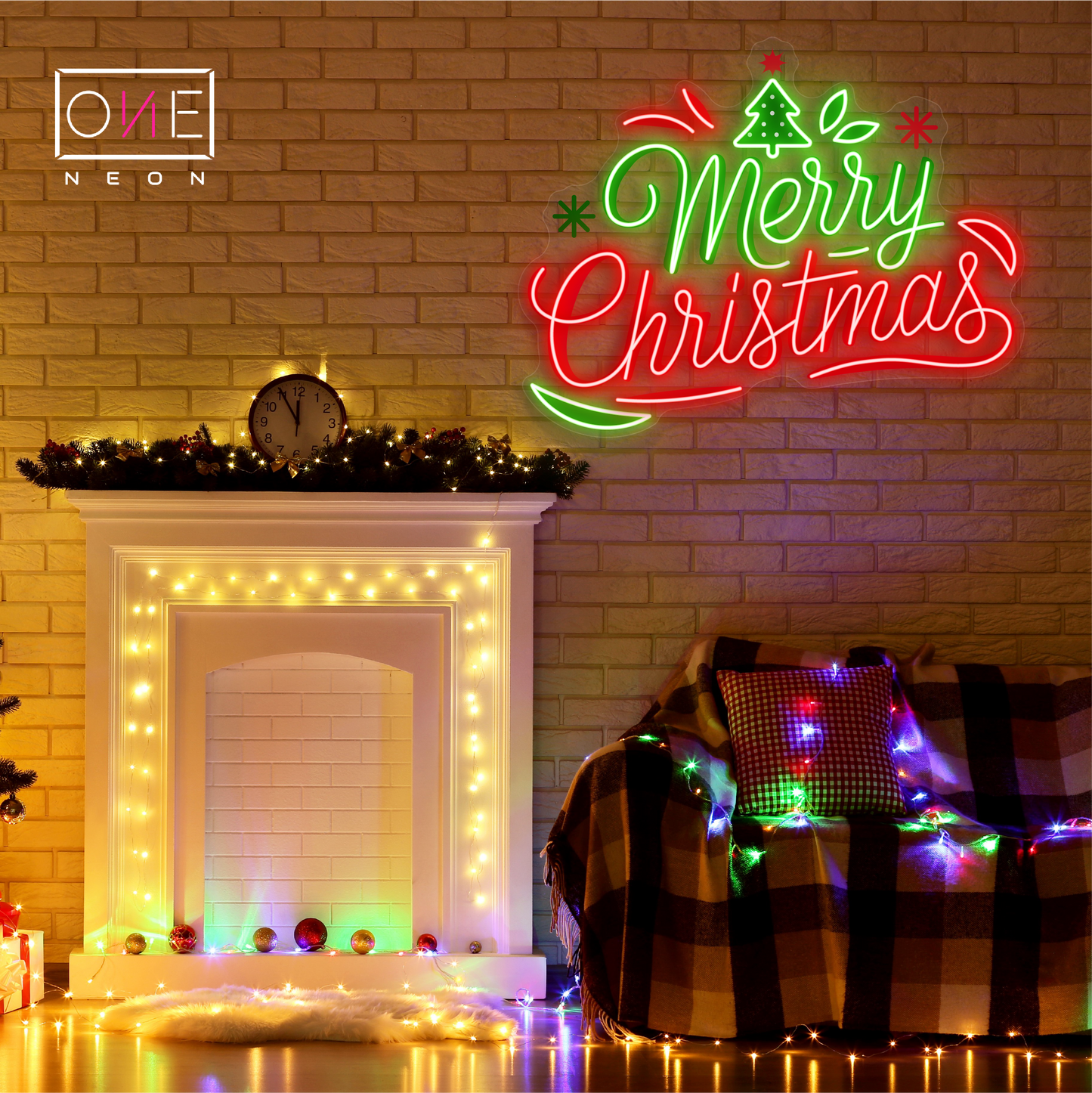 Merry Christmas Artwork Led Neon Sign