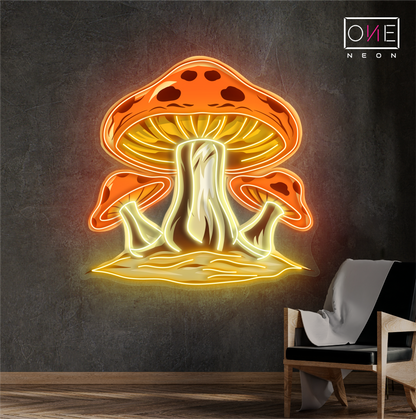 Magic Mushrooms Artwork Led Neon Sign