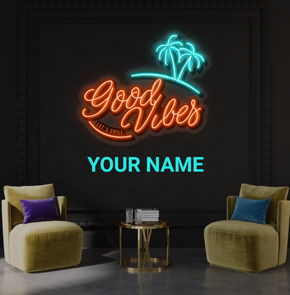 Good Vibes Artwork Led Neon Sign