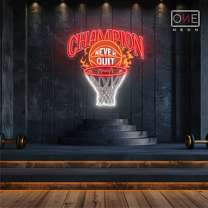 Basketball Champion Artwork Led Neon Sign