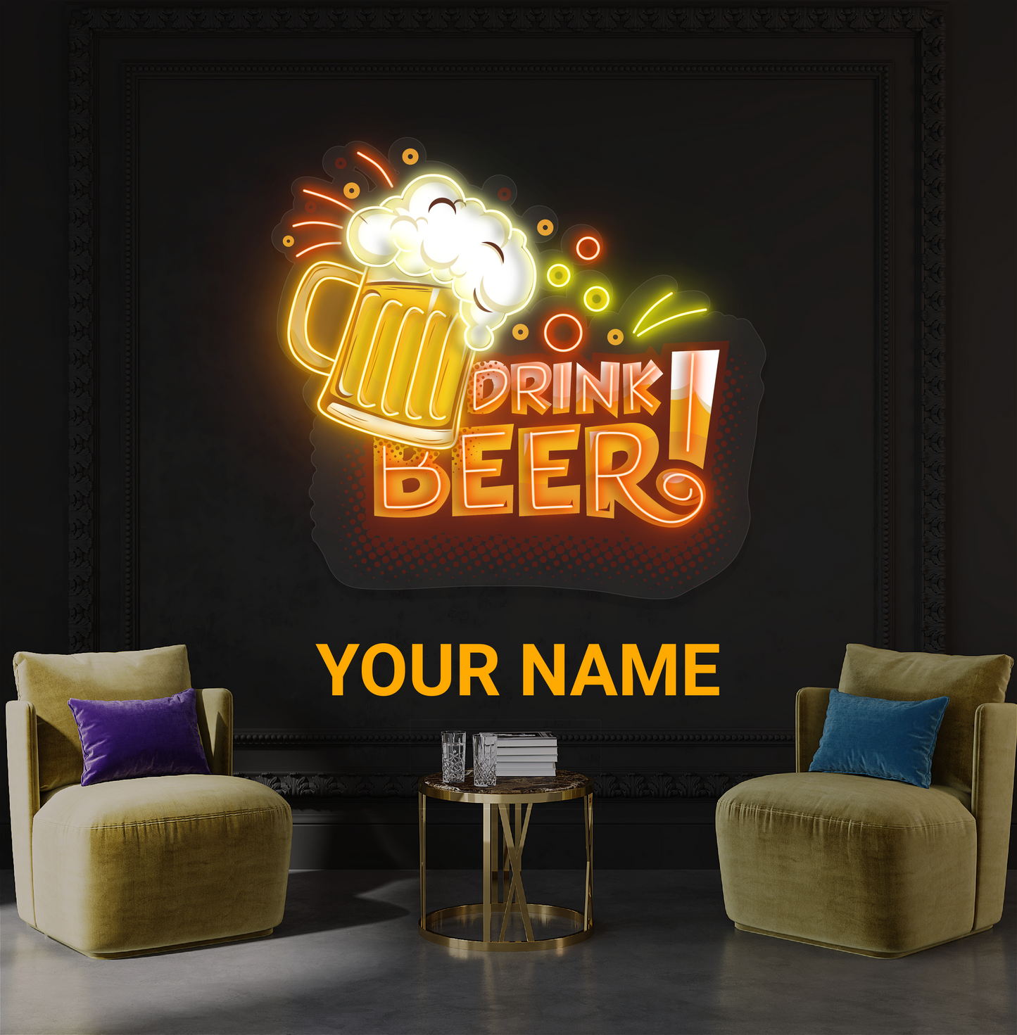 Drink Beer Artwork Led Neon Sign