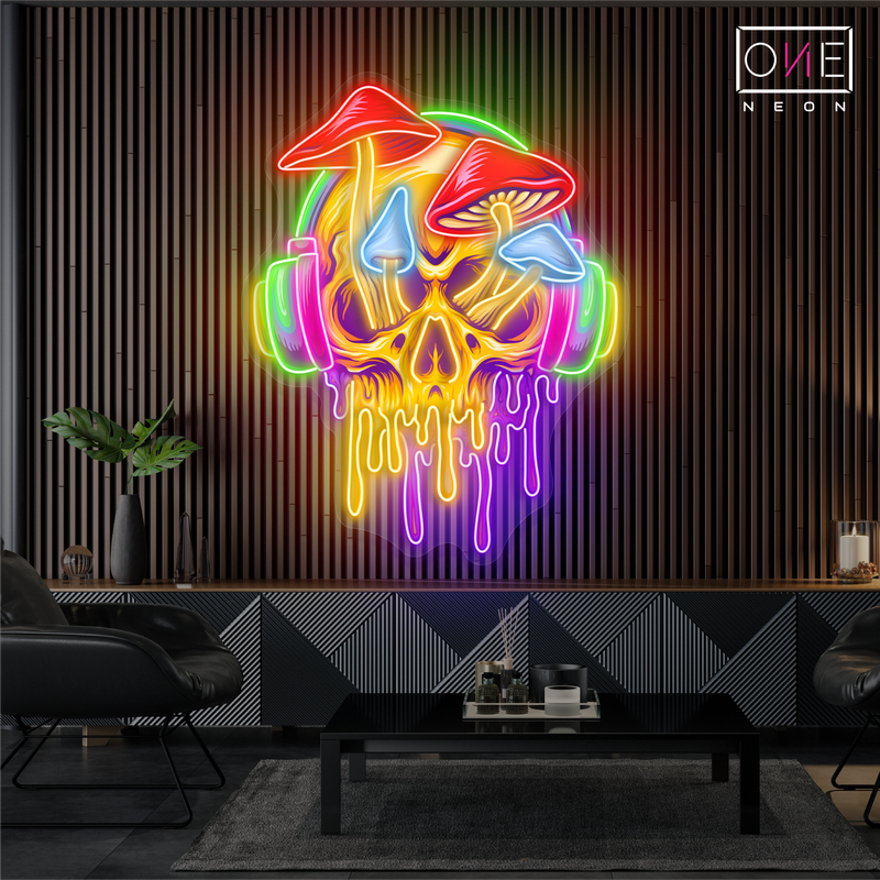 Psychedelic Skull Artwork Led Neon Sign