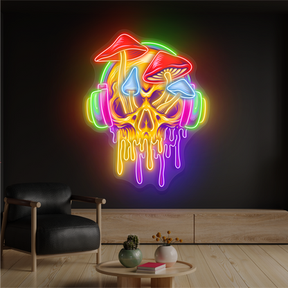 Psychedelic Skull Artwork Led Neon Sign