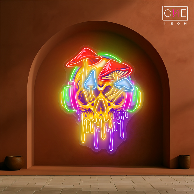 Psychedelic Skull Artwork Led Neon Sign