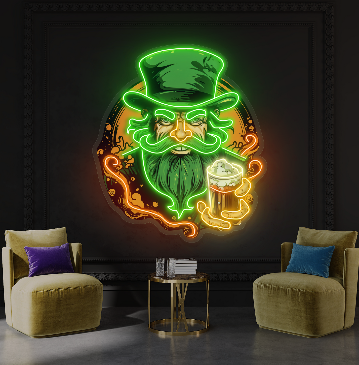 Green Beard Brew Artwork Led Neon Sign