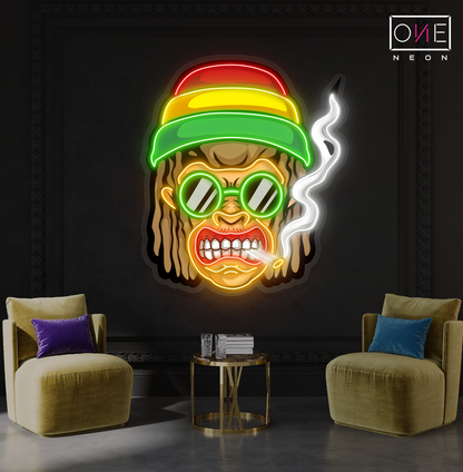 Rasta Vibes Artwork Led Neon Sign