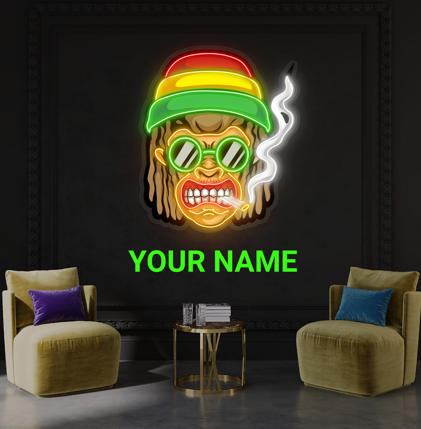 Rasta Vibes Artwork Led Neon Sign