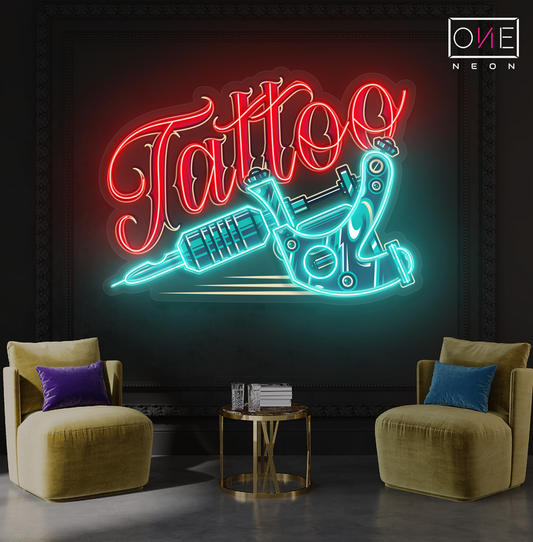 Tattoo Machine Artwork Led Neon Sign