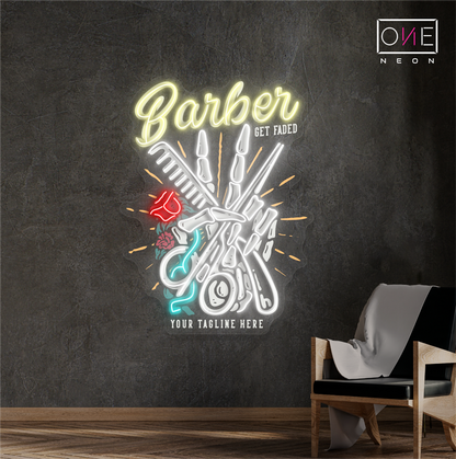 Classic Barber Cut Artwork Led Neon Sign