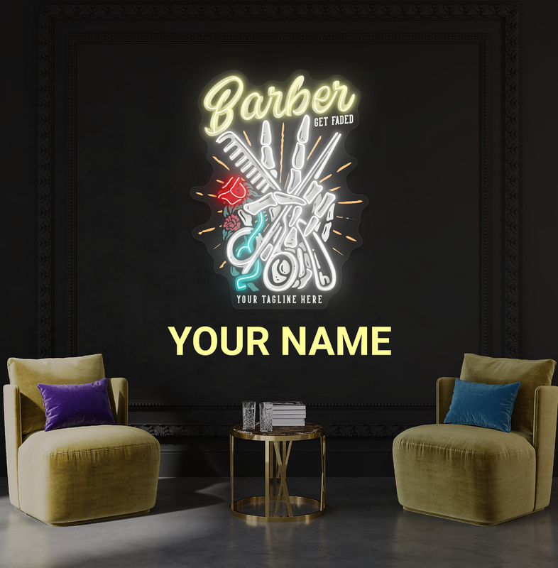 Classic Barber Cut Artwork Led Neon Sign