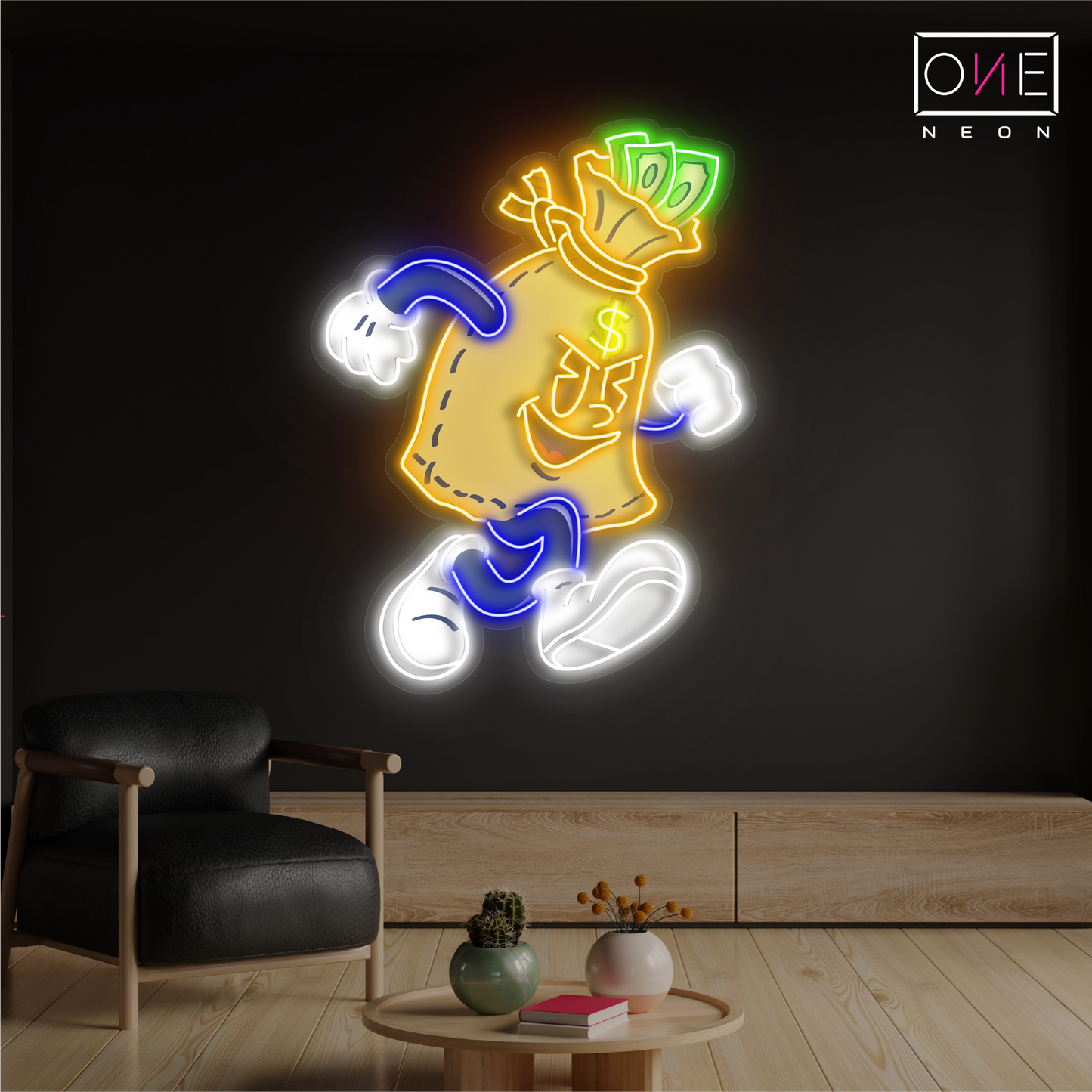 Runaway Money Artwork Led Neon Sign