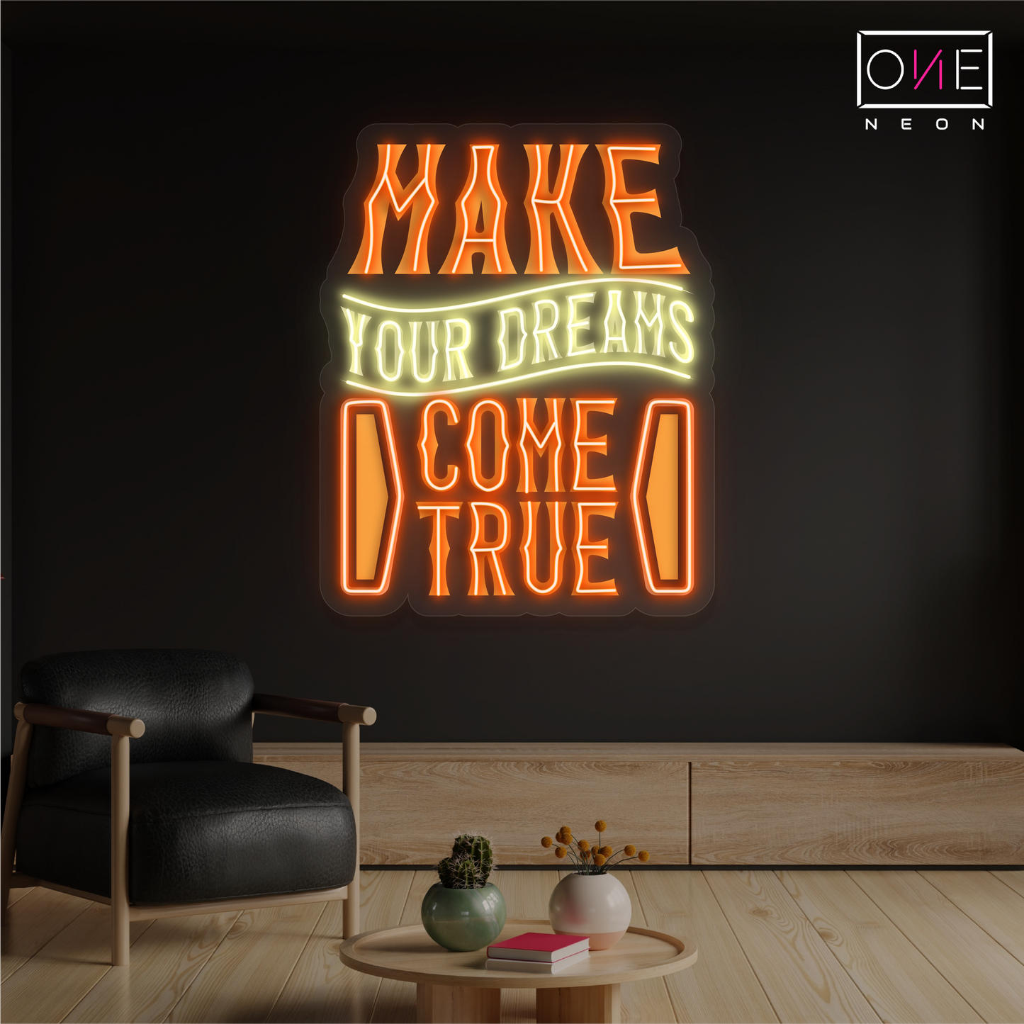 Make Your Dreams Come True Artwork Led Neon Sign