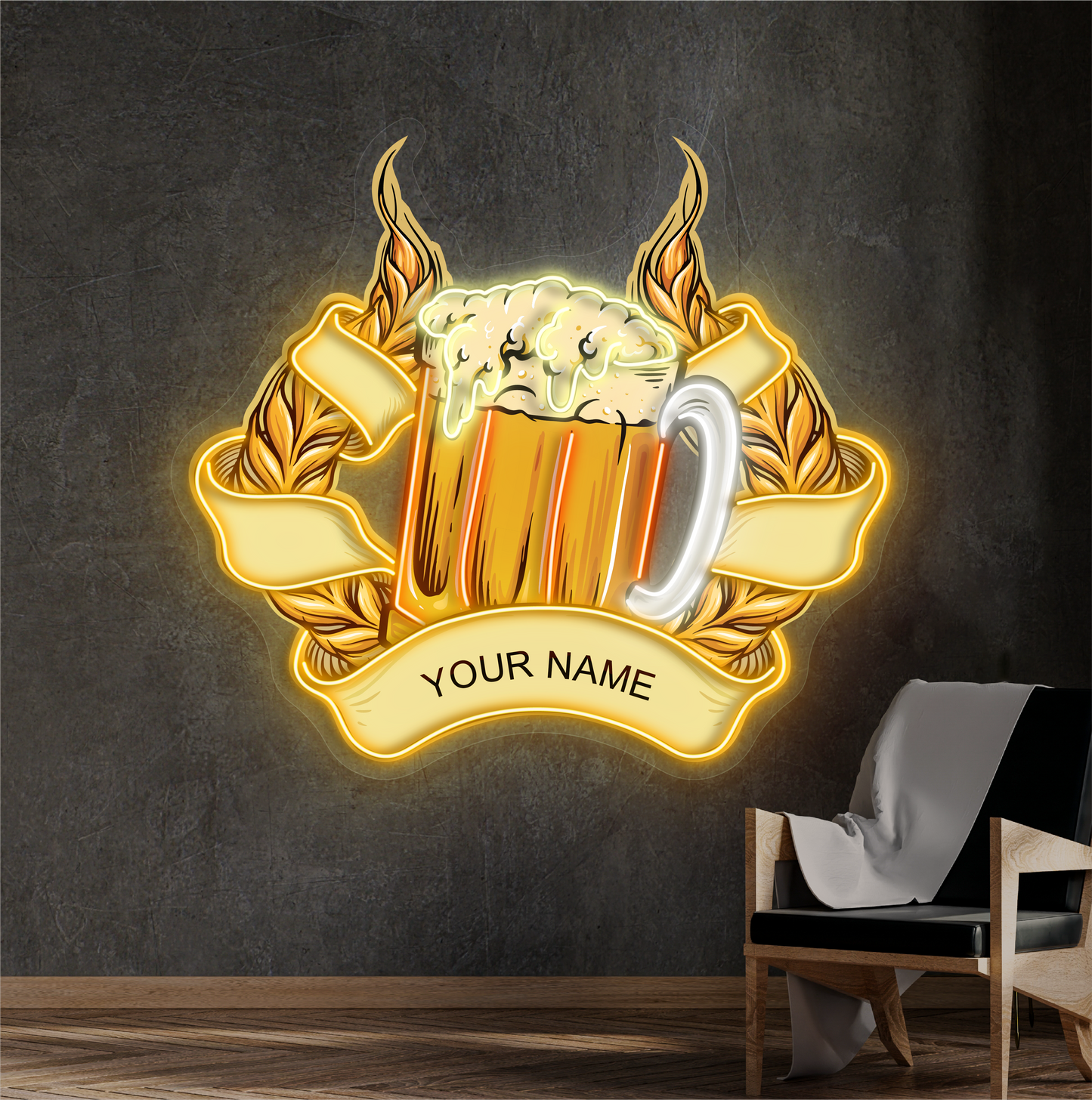 Golden Ale Artwork Led Neon Sign