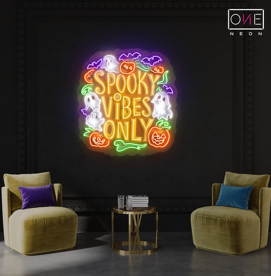 Spooky Vibes Only Artwork Led Neon Sign