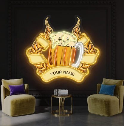 Golden Ale Artwork Led Neon Sign