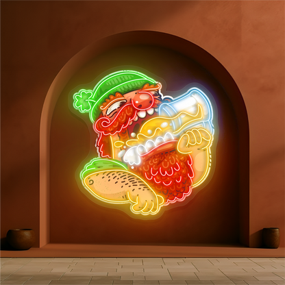 Jolly Drinker Artwork Led Neon Sign