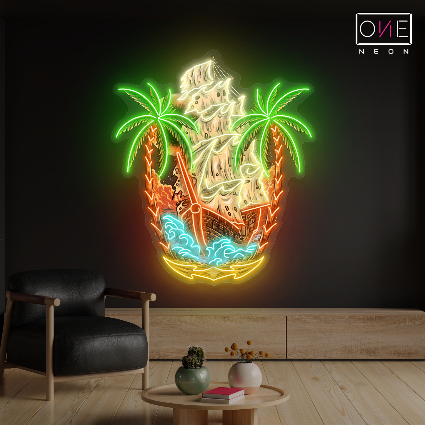 Pirate Paradise Artwork Led Neon Sign