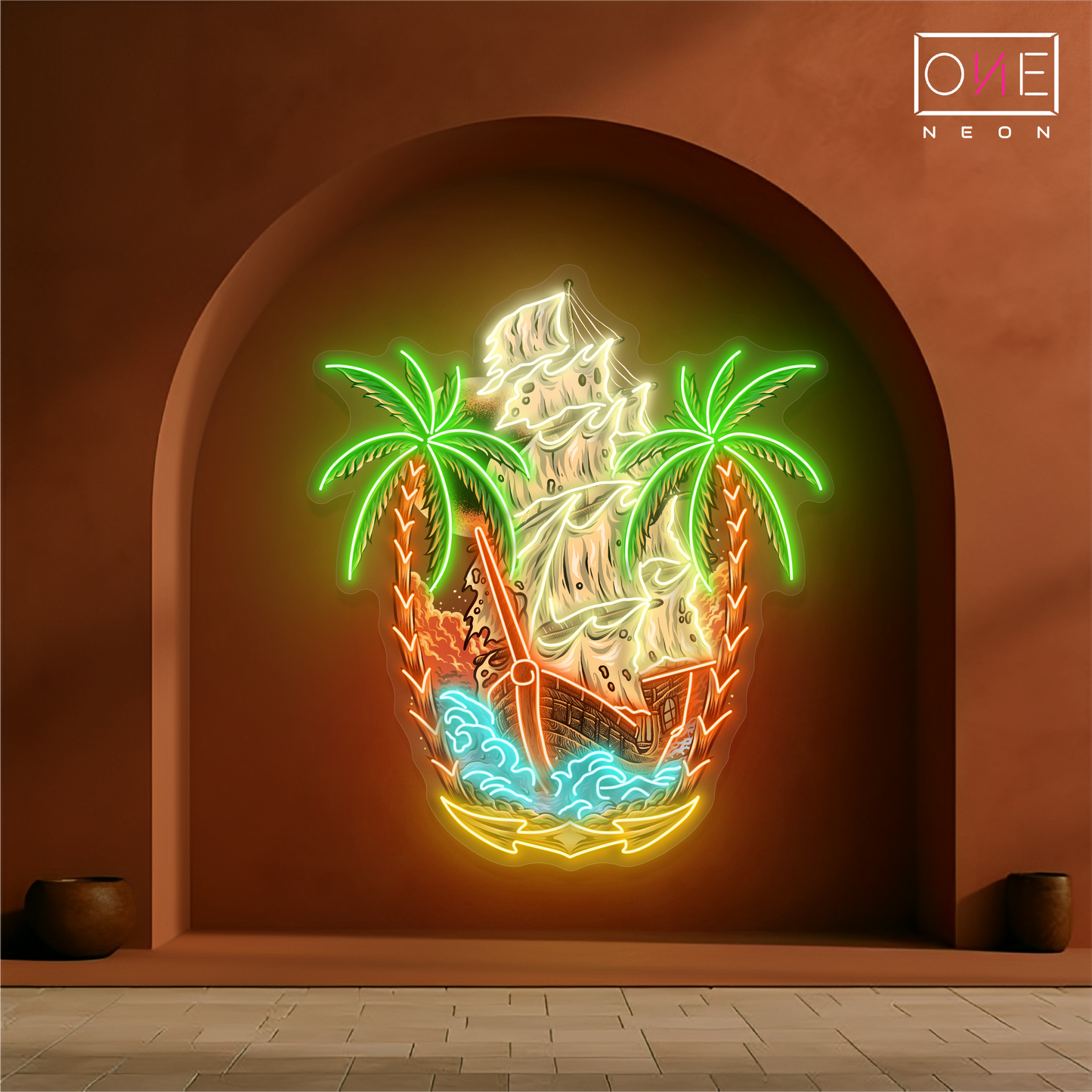 Pirate Paradise Artwork Led Neon Sign