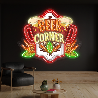 Beer Corner Artwork Led Neon Sign