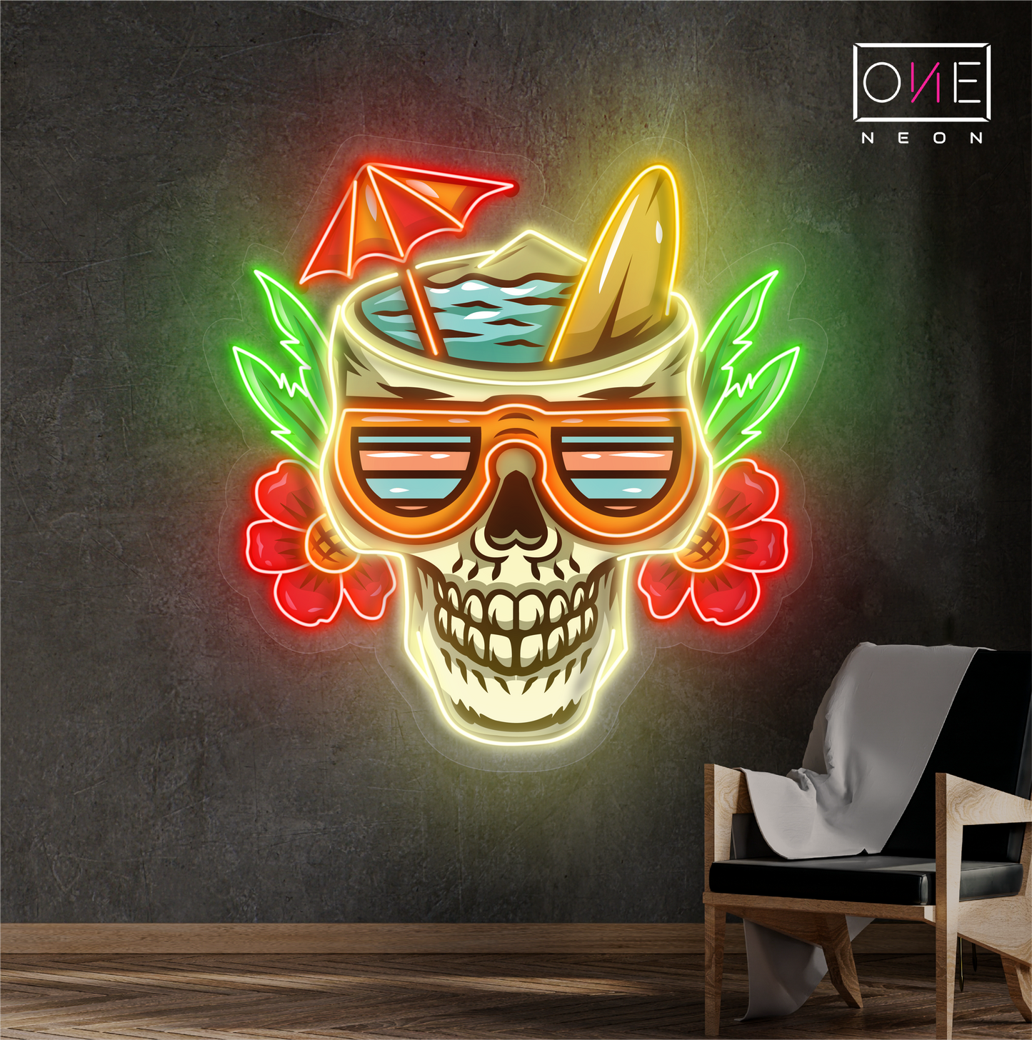 Island of Skulls Artwork Led Neon Sign