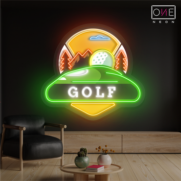 Mountain Golf Artwork Led Neon Sign