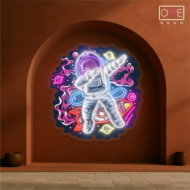 Dabbing Astronaut Artwork Led Neon Sign