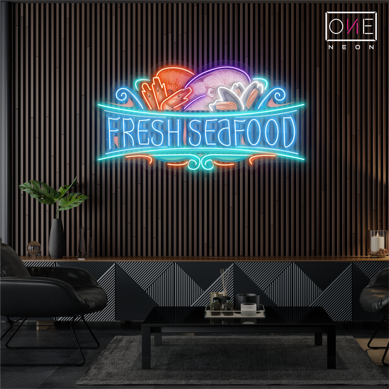 Fresh Seafood Artwork Led Neon Sign