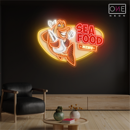 Seafood Artwork Led Neon Sign