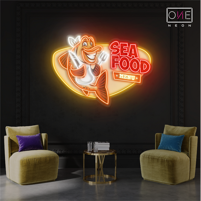 Seafood Artwork Led Neon Sign