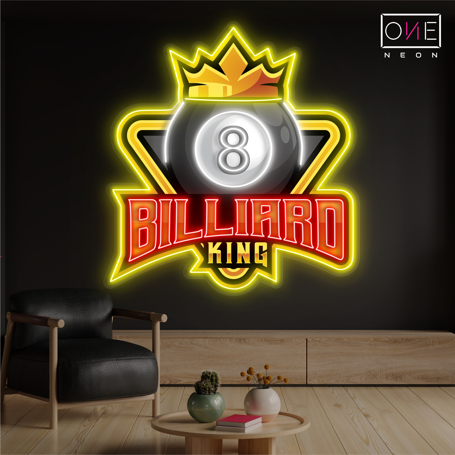 8 Billiard King Artwork Led Neon Sign