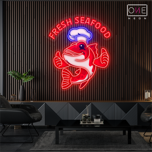 Fresh Seafood Artwork Led Neon Sign