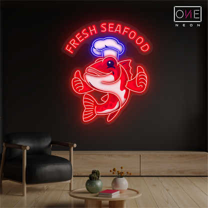 Fresh Seafood Artwork Led Neon Sign