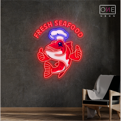 Fresh Seafood Artwork Led Neon Sign